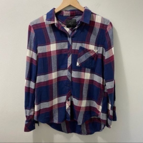 Rails Navy Purple Hunter Catalina Wine Plaid Button Down Shirt Size Small - Picture 2 of 9